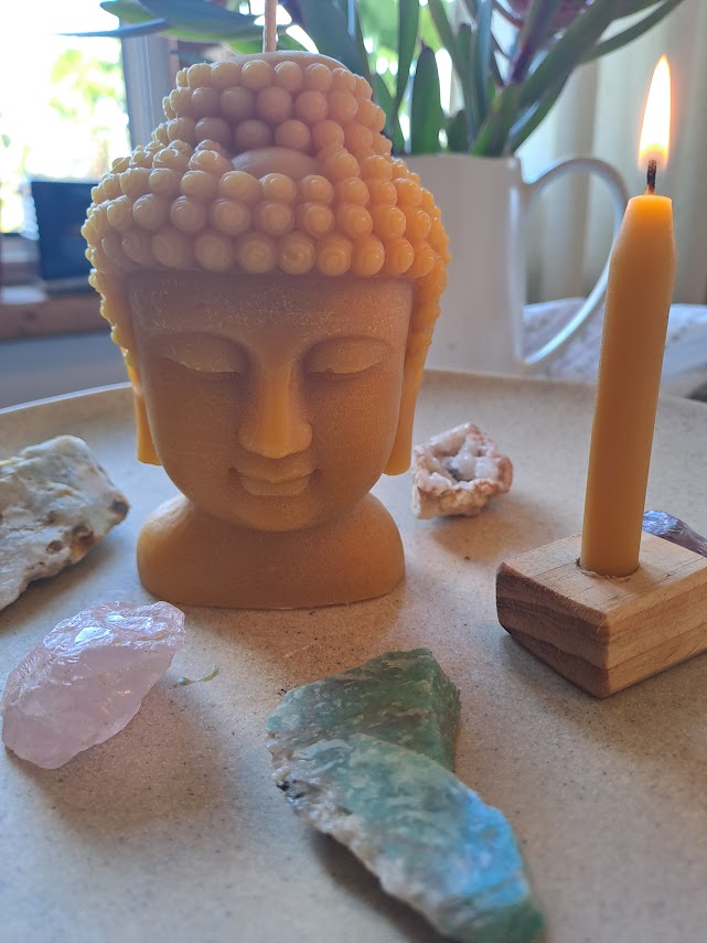 Buddha Head Candle