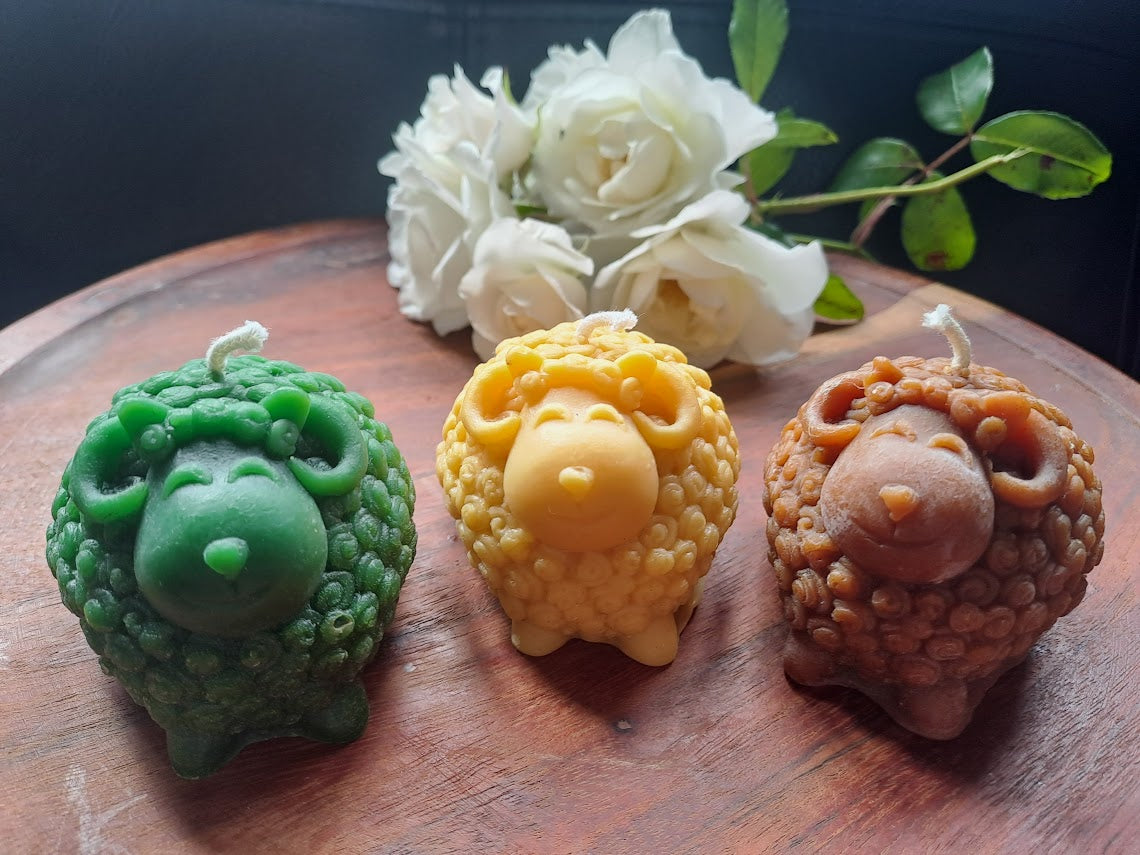 Beeswax Sheep Candle