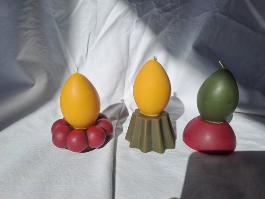 Beeswax Egg Candle