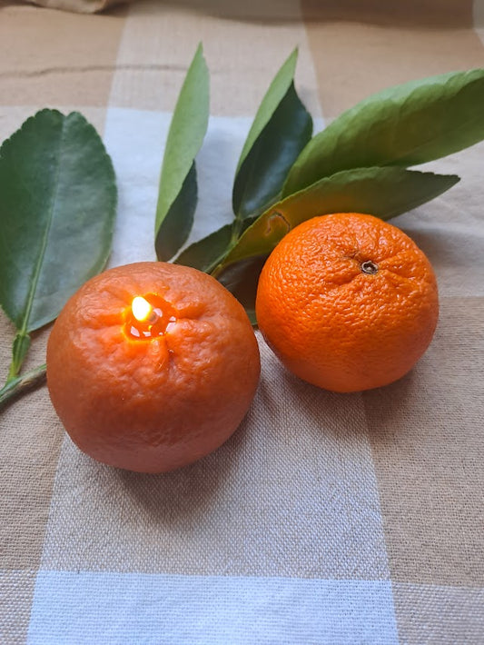 Mandarin Orange Beeswax Candle