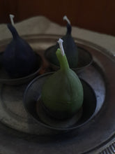 Load image into Gallery viewer, Green fig fruit on a dark surface with a blurred background
